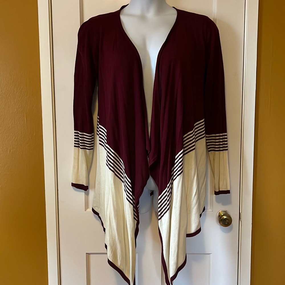 ModCloth Drapey Striped Cardigan